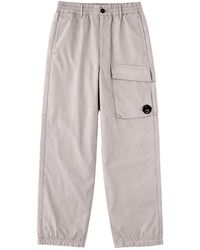 C.P. Company - Cargo Trousers With Logo Patch - Lyst