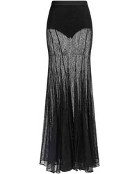Elisabetta Franchi - Lace Long Skirt - Lyst