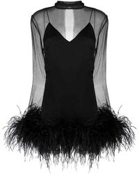 ‎Taller Marmo - Feather-trimmed Minidress - Lyst