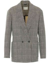 Circolo 1901 - Check Motif Double Breasted Jacket - Lyst