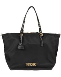 Moschino - Logo Lettering Nylon Tote Bag - Lyst