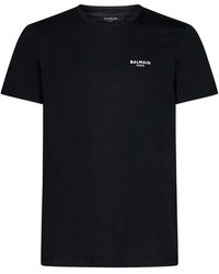Balmain - T-shirt With Contrasting Logo Print - Lyst