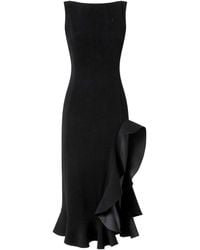 Pinko - Fitted Dress With Flounces - Lyst