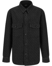 Balmain - Monogram Pattern Overshirt - Lyst