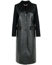 Marni - Wool-Panel Leather Coat - Lyst