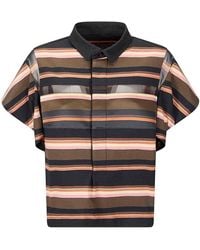 Sacai - Horizontal Stripe T-Shirt - Lyst