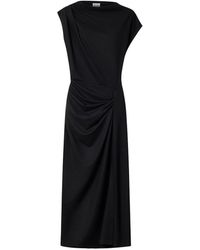 Isabel Marant - Draped Flannel-Jersey Long Dress - Lyst