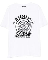 Balmain - Quilted Flock T-Shirt - Lyst
