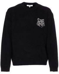 Maison Kitsuné - Fox Head Intarsia Sweater - Lyst