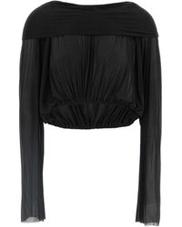 Rick Owens - 'Crooped Hooded Tunic' Sweater - Lyst