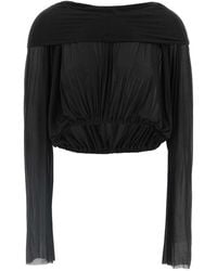 Rick Owens - Crooped Hooded Tunic Sweater - Lyst
