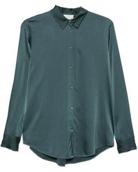 forte_forte - Petrol Silk My Shirt Blouse - Lyst