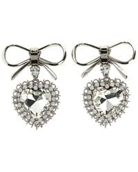 Alessandra Rich - Metal Bow Earrings - Lyst