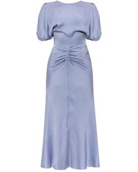 ワンピースその他 Victoria Beckham Peacock colour midi dress with hooded sleev Draped Midi Dress In Peacock | Designer Dresses | Victoria