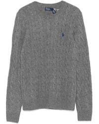 Polo Ralph Lauren - Crew Neck Sweater With Embroidered Logo - Lyst