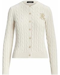 Ralph Lauren - Ralhan-Long Sleeve-Cardigan-Gassed Cotton - Lyst