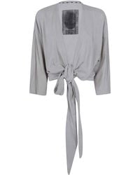 Ziggy Chen - Collarless Jersey T-Shirt - Lyst
