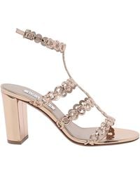 Aquazzura - Infinity Chain Heeled Sandals - Lyst