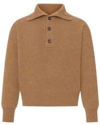 Ami Paris - Wool Sweater With Polo Collar - Lyst