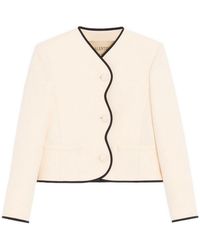 Valentino - Wool And Silk Blend Jacket - Lyst