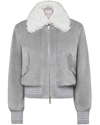 Thom Browne - Leather Coat - Lyst
