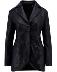 DURAZZI MILANO - Tailored Leather Blazer - Lyst