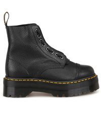 Dr. Martens - Sinclair Aunt Sally Leather Combat Boots - Lyst