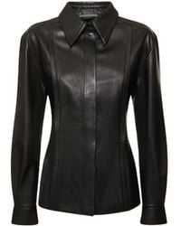 Alberta Ferretti - Leather Shirt - Lyst