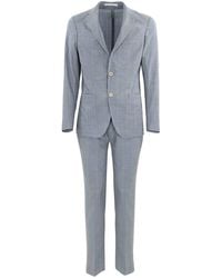 Eleventy - Single-breasted Light Blue Pinstripe Suit - Lyst