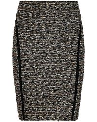 Balmain - Lurex Tweed Mini Skirt - Lyst