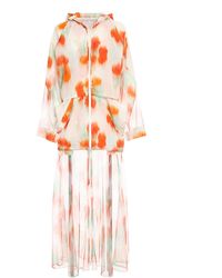 KENZO - Tulip Printed Long Windbreaker - Lyst