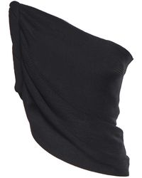 Alberta Ferretti - One-Shoulder Wool Blend Top - Lyst