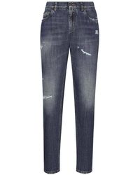 Dolce & Gabbana - Distressed Finish Jeans - Lyst