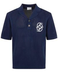 Drole de Monsieur - Maille Monogramme Polo Shirt - Lyst