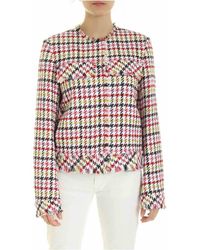 Karl Lagerfeld - Multicolor Jacket With Fringes On The Edges - Lyst