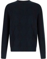 Ballantyne - Diamond Intarsia Sweater - Lyst