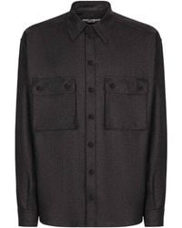 Dolce & Gabbana - Oversize Flannel Shirt - Lyst