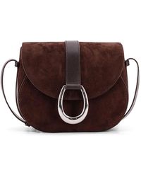 STAUD - Bella Saddle Suede Shoulder Bag - Lyst