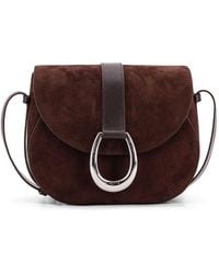 STAUD - Bella Saddle Suede Shoulder Bag - Lyst