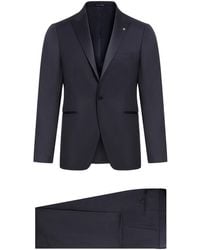 Tagliatore - Smoking Nero Rever Lancia Con Gilet - Lyst
