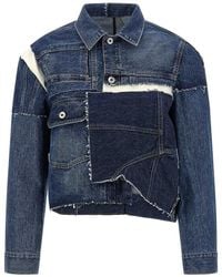 Sacai - Patchwork Denim Jacket - Lyst