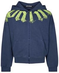 Palm Angels - Big Neck Logo Zip Loose Hoody - Lyst