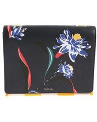 Paul Smith - Printed Leather-Canvas Shoulder Bag - Lyst