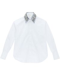 Genny - Crystal Collar Shirt - Lyst