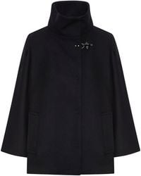 Fay - Wool And Cashmere Cloth Cape - Lyst