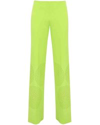 Liviana Conti - Straight Leg Trousers With Laser Design - Lyst