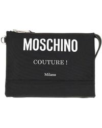 Moschino - Clutch Bag With Logo - Lyst