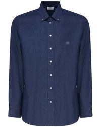 Etro - Denim Shirt With Logo - Lyst