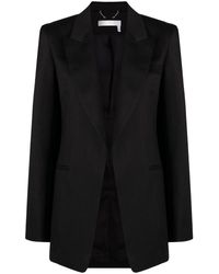 See By Chloé - Single-breasted Silk Blend Wool Jacket - Lyst