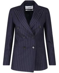 Lardini - Double-Breasted Wool Blazer - Lyst